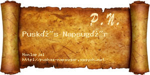Puskás Napsugár névjegykártya