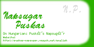 napsugar puskas business card